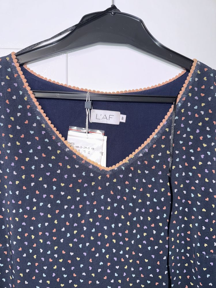 L’AF nowa serduszka granatowa sukienka 48 plus size
