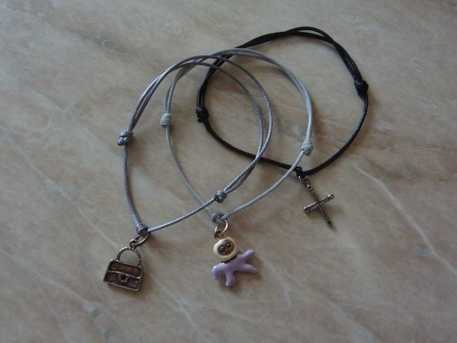 HIT! Bransoletka sznurek krzyżyk torba ośmiornica ZESTAW 3. sztuki