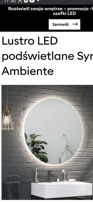 Sprzedam podswietlane lustro  80 cm