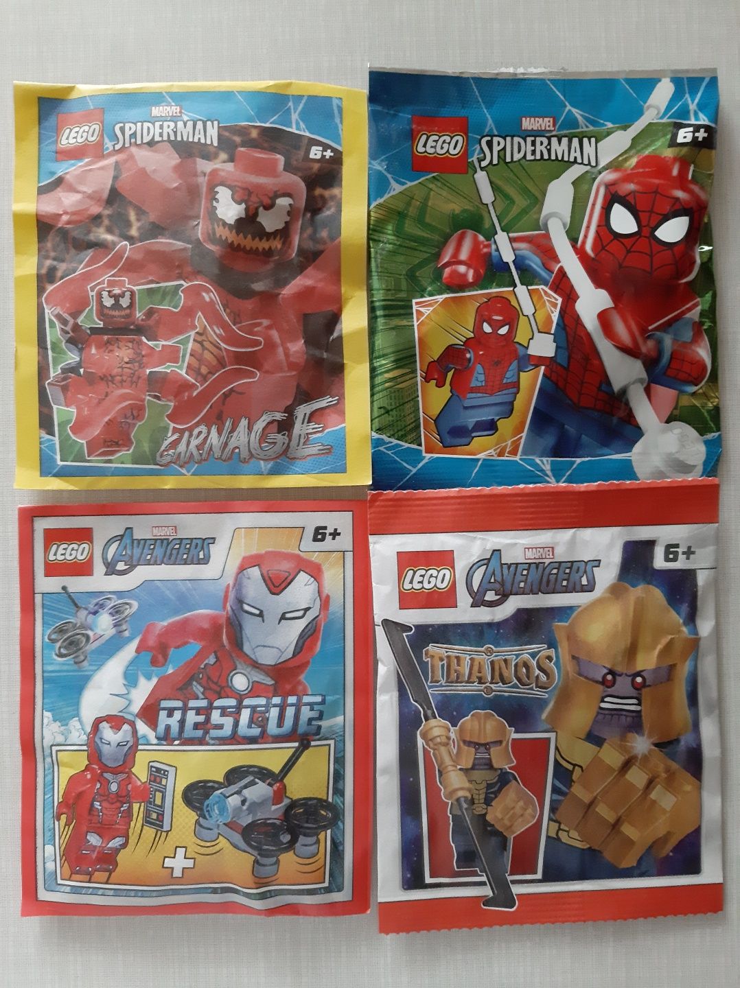 Лего фоил-паки по разным сериям (ниндзяго, марвел, майнкрафт)