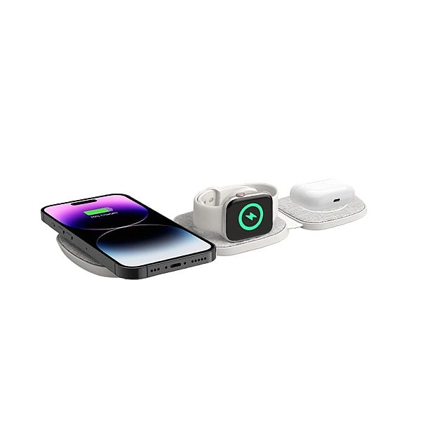 Tech-Protect Qi15W-A32/3In1 Magnetic Magsafe Wireless Charger Grey