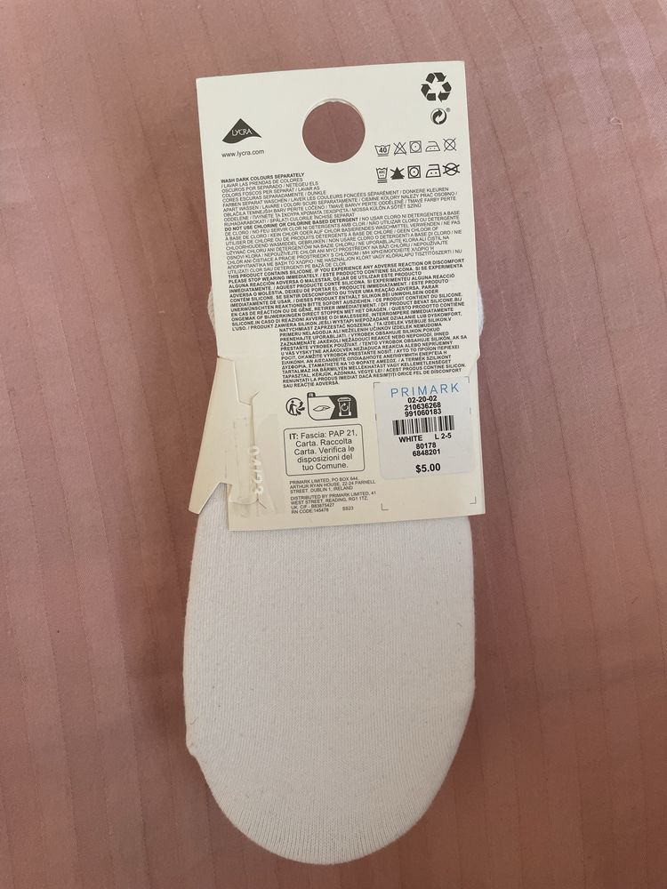 5 пар слідів (no show trainer socks) від Primark