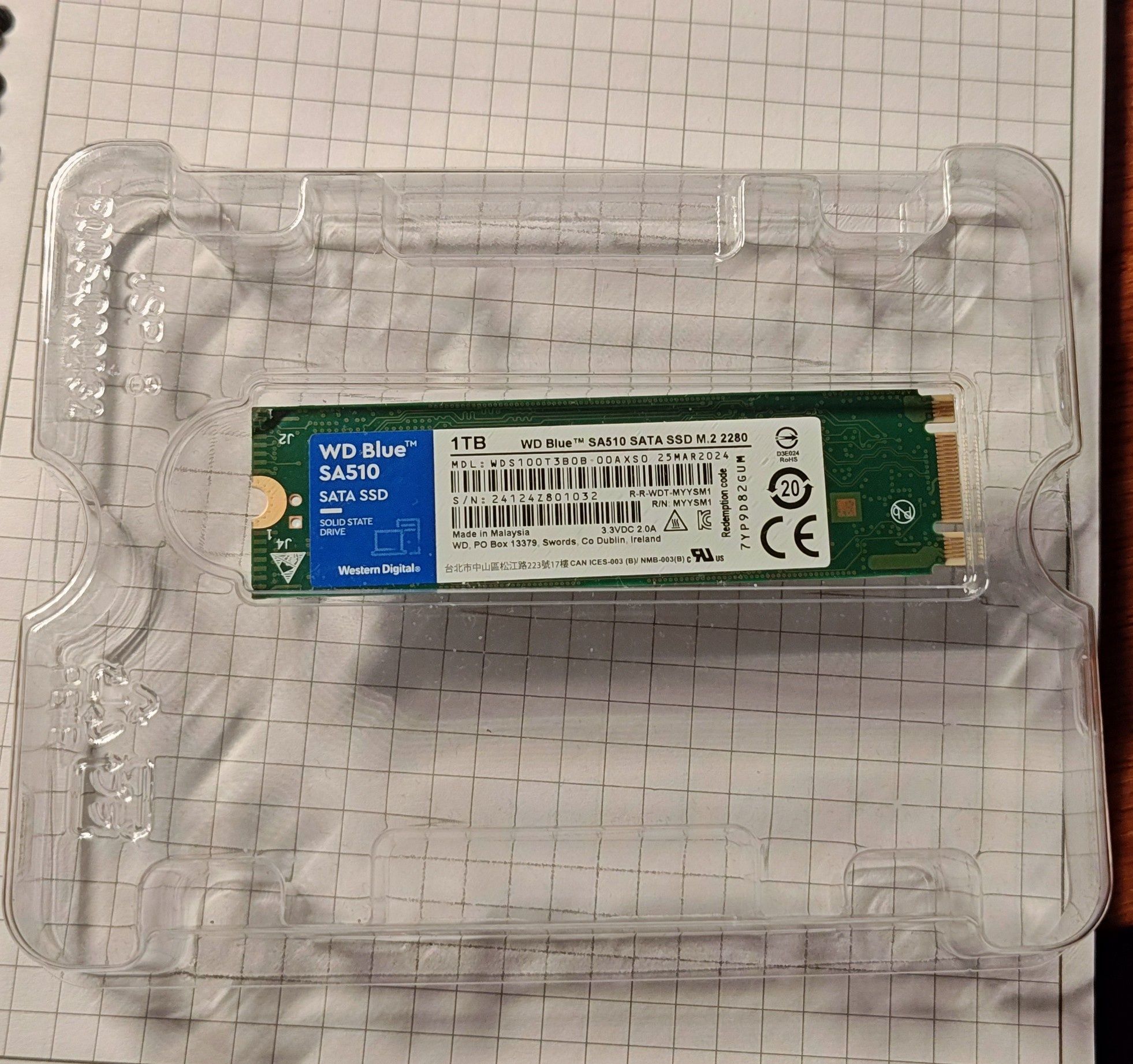 SSD 1 Tb WD Blue Sata m.2 2280