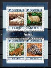 Znaczki Mozambik - Kot, koty blok