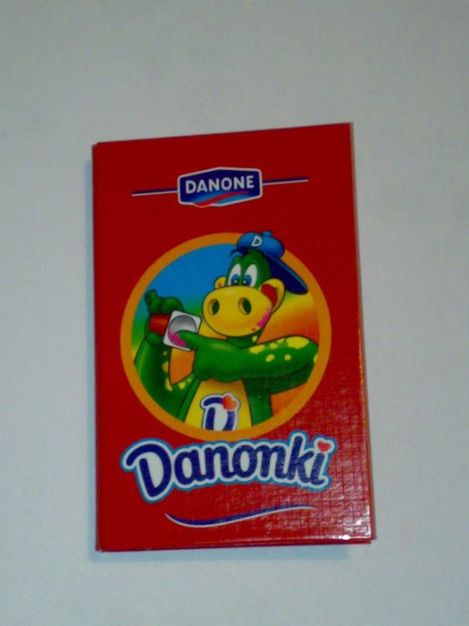 Notesik mini Danonki z kolorowymi kredkami dla dzieci, twarda oprawa