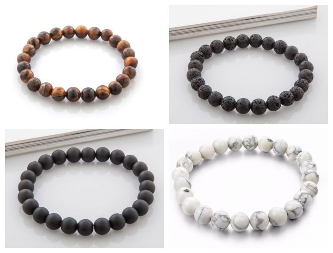 Pulseira Masculina com Pedras Naturais - Pulseiras Me4You