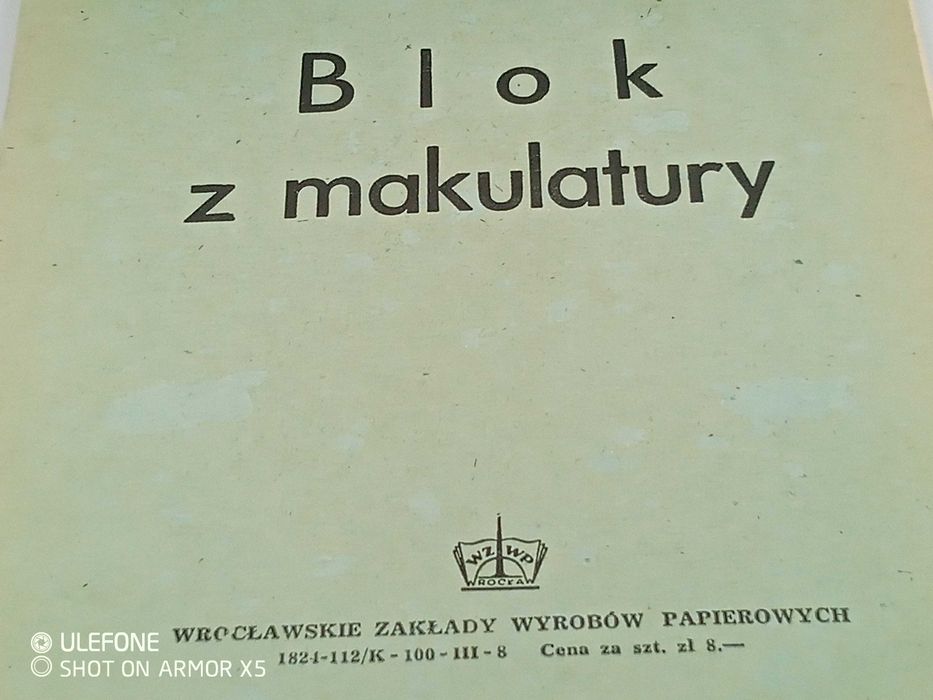 blok z makulatury PRL ,zeszyt A4