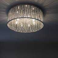 Elegancka kryształowa lampa plafon LEFES 48 cm kryształ chrom
