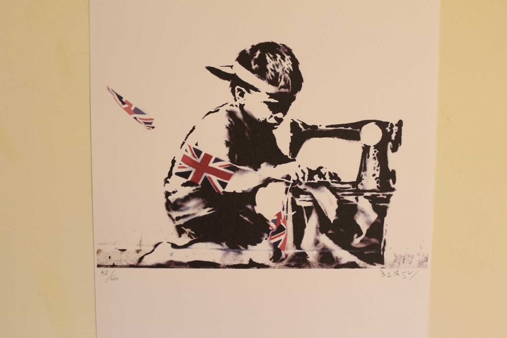Banksy Litografia Numerada e Assinada a lápis pelo Artista 50x35 cm