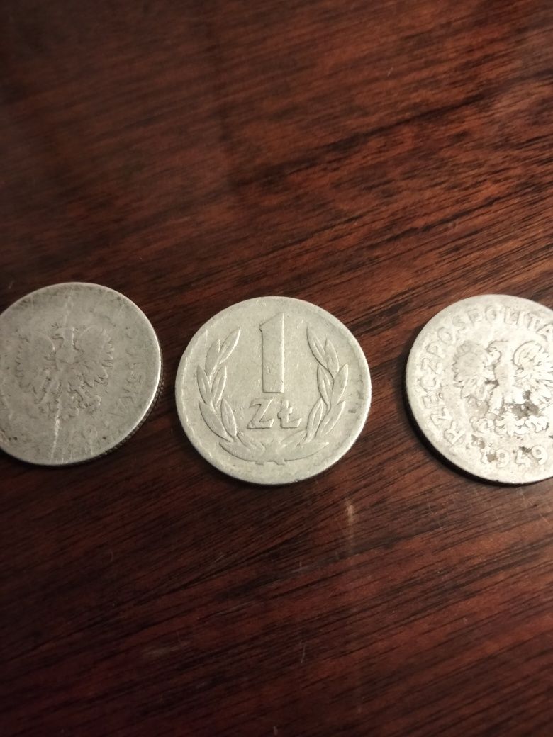 1 zł x 3 szt  1949r + 2 zł kolekcjoner