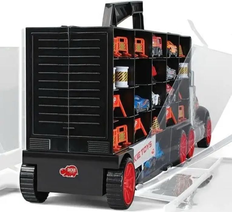 Детская игрушка трейлер для перевозки машин длина 62 см