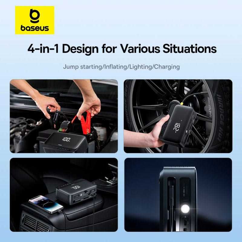 Бустер насос Baseus Super Energy Series 4-in-1 Car Jump Starter 600A