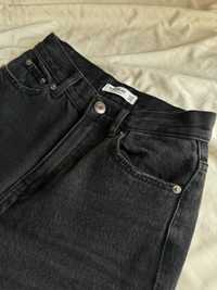 Продам черные широкие на высокой посадке джинсы pull&bear xxs xs