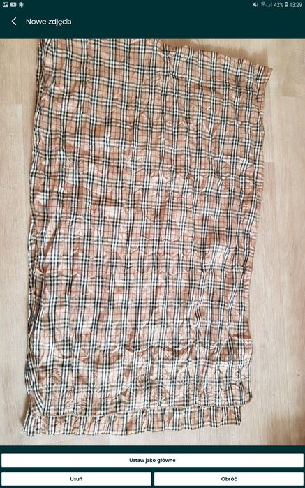 Długi gnieciony szal