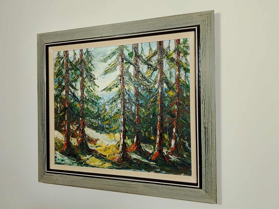 Stary obraz na płótnie Bent Bertram Hillestrom (1935-)