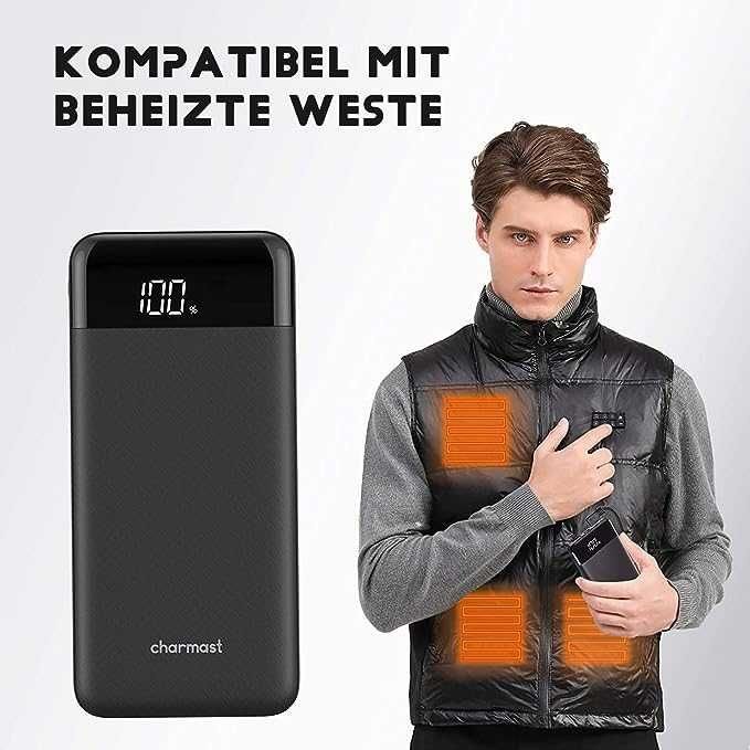 Powerbank Charmast 10400mAh czarny nowy