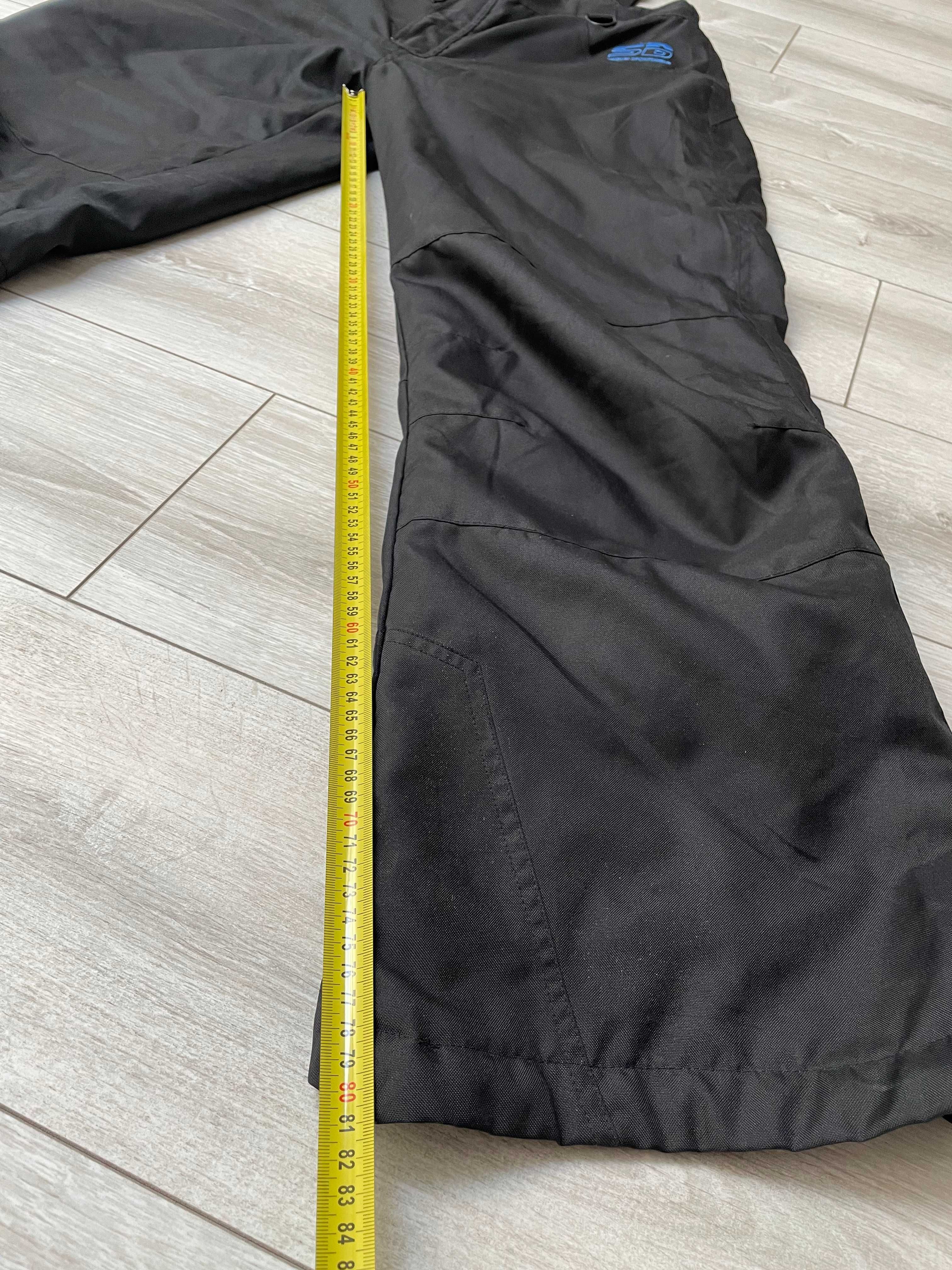 Narciarskie spodnie sportowe męskie zimowe ocieplane czarne rozmiar L