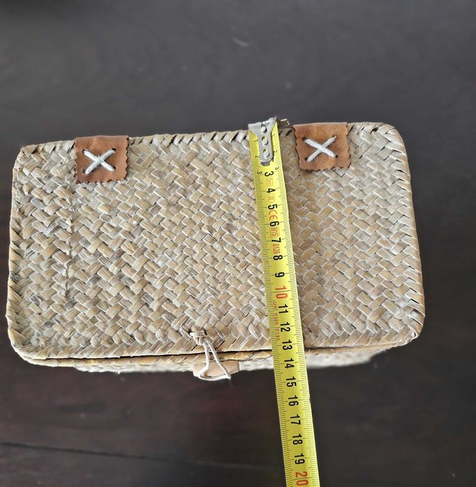 Caixa arrumação com fecho em vime