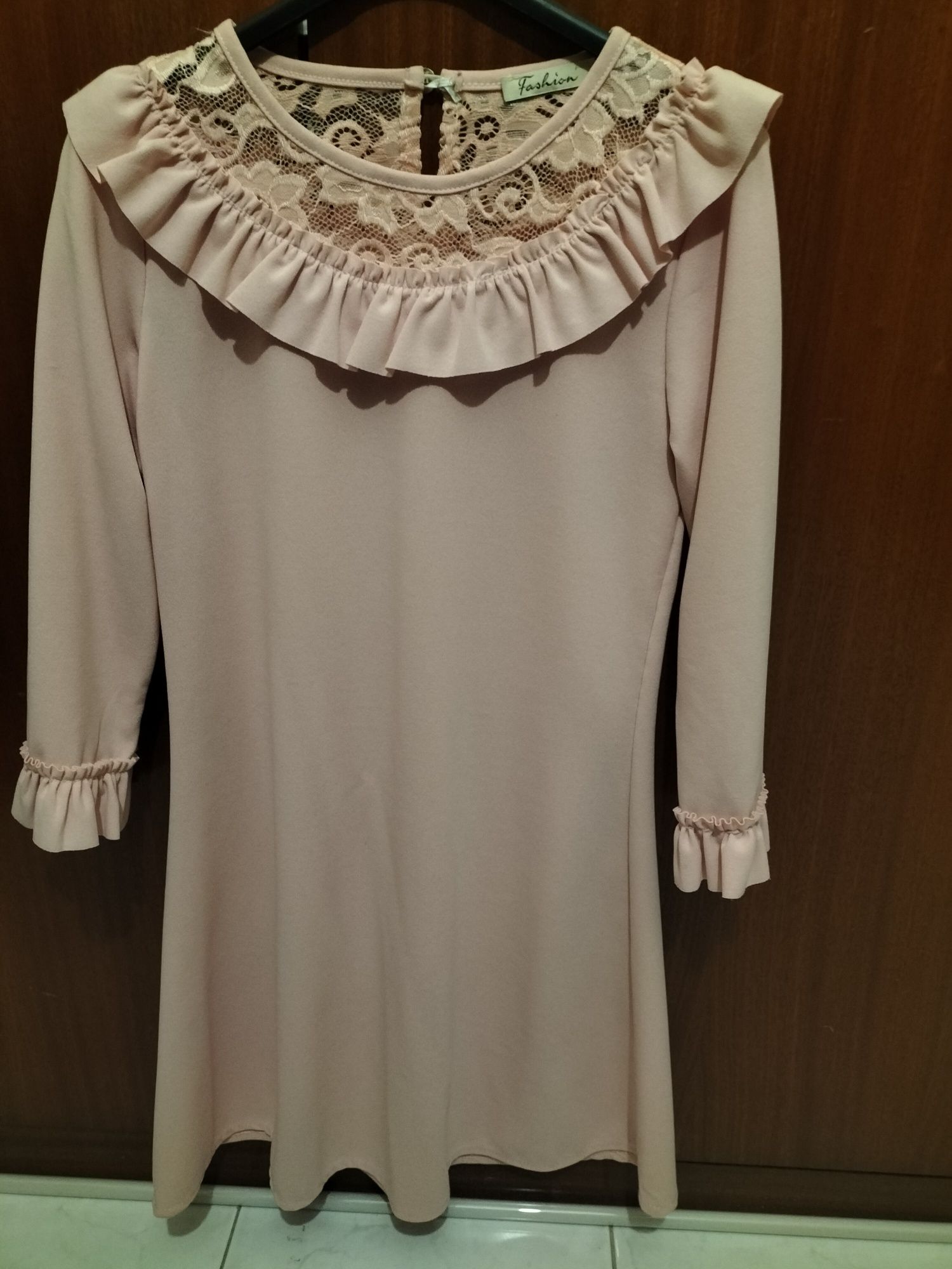 Vestido S rosa bebé