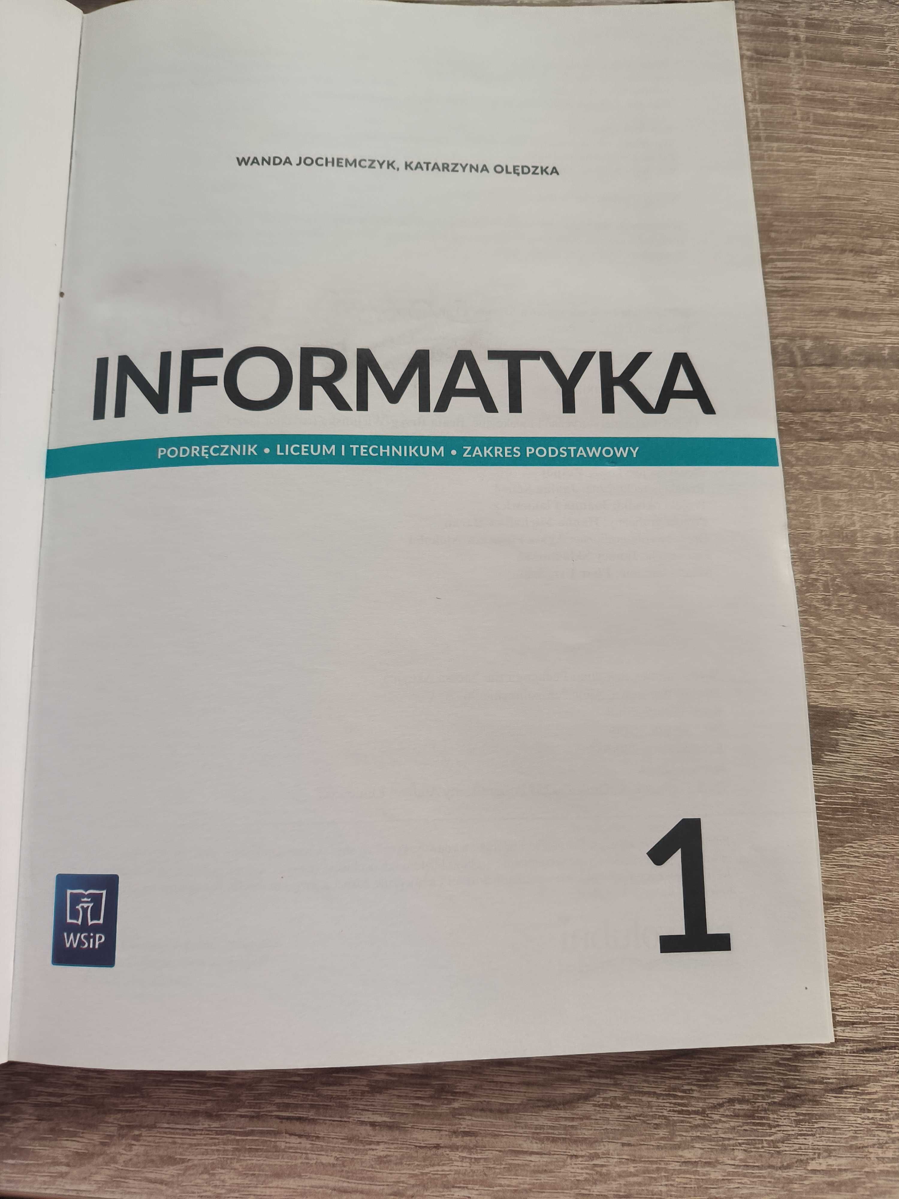 Informatyka 1 podręcznik do liceum i technikum, zakres podstawowy.WSiP