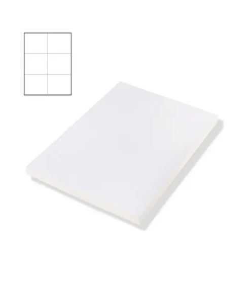 Етикетки самоклеючі 105×99мм - 6 шт на аркуші А4 (100 аркушів)