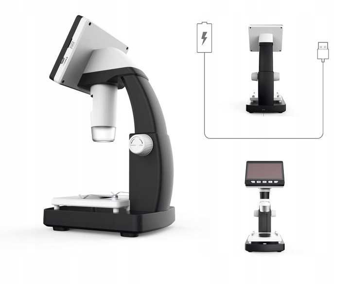 MIKROSKOP cyfrowy edukacyjny powiększenie 1000x Ekran HD 1080P