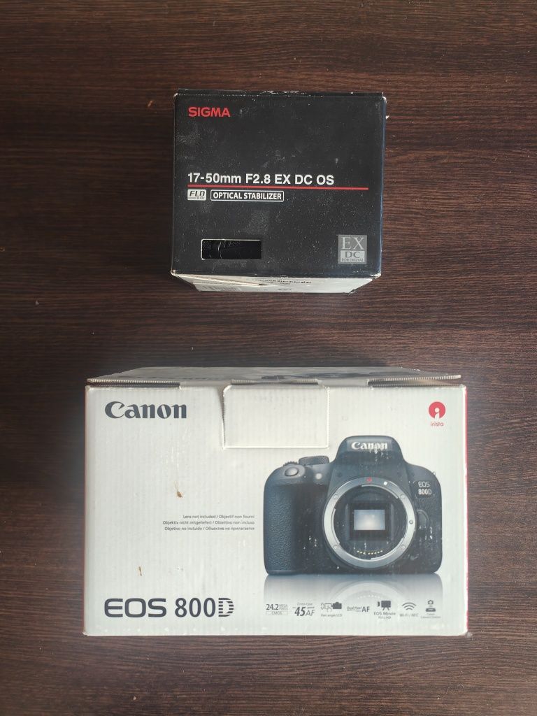 Canon 800D + obiektyw Sigma 17-50 F 2,8