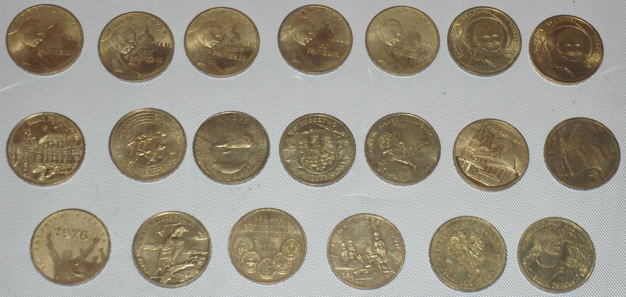 Monety 2 zł 2000r-2014r zestaw 20 sztuk