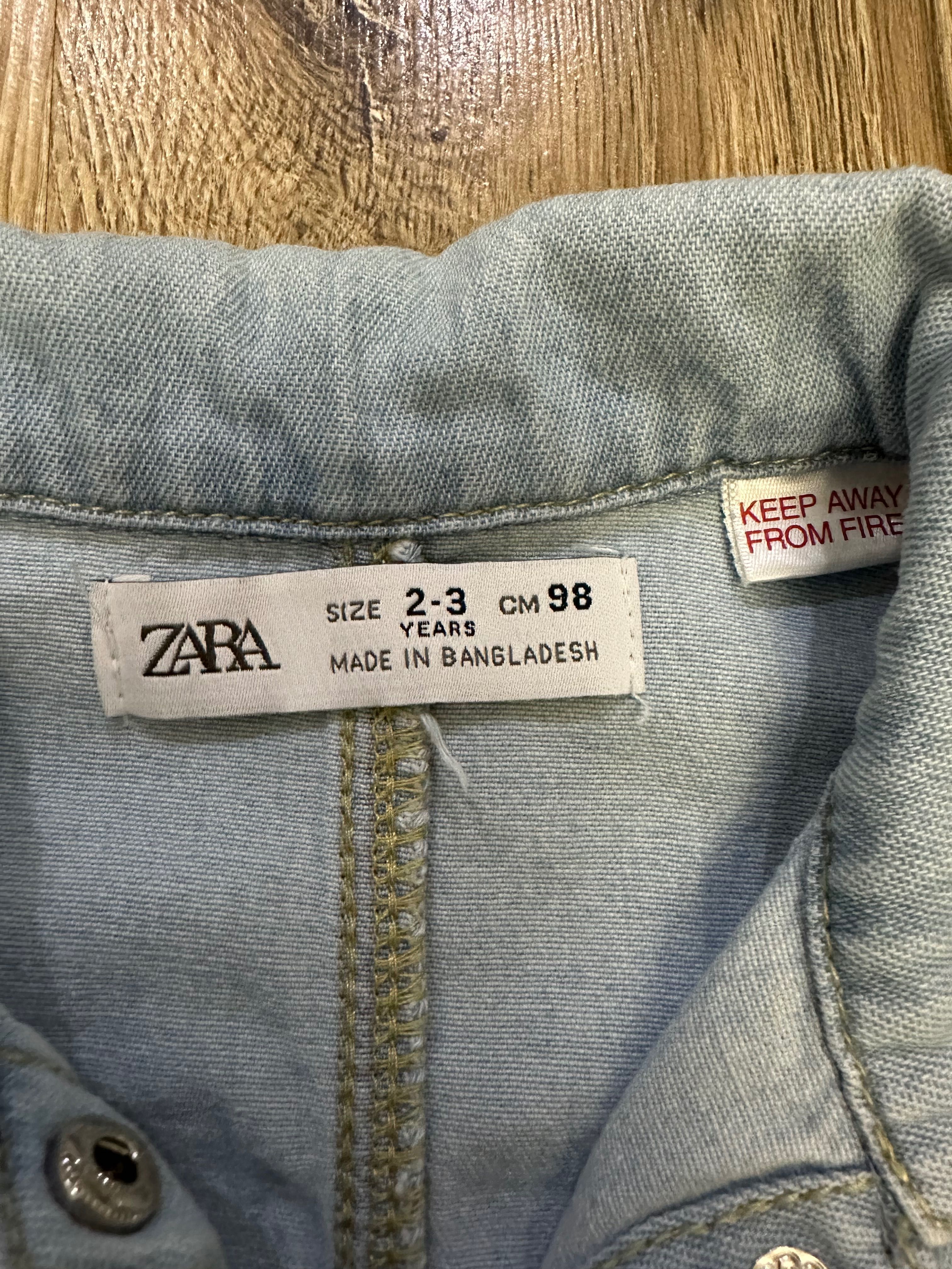 Джинсовая рубашка Zara 2-3 года (98 см.)