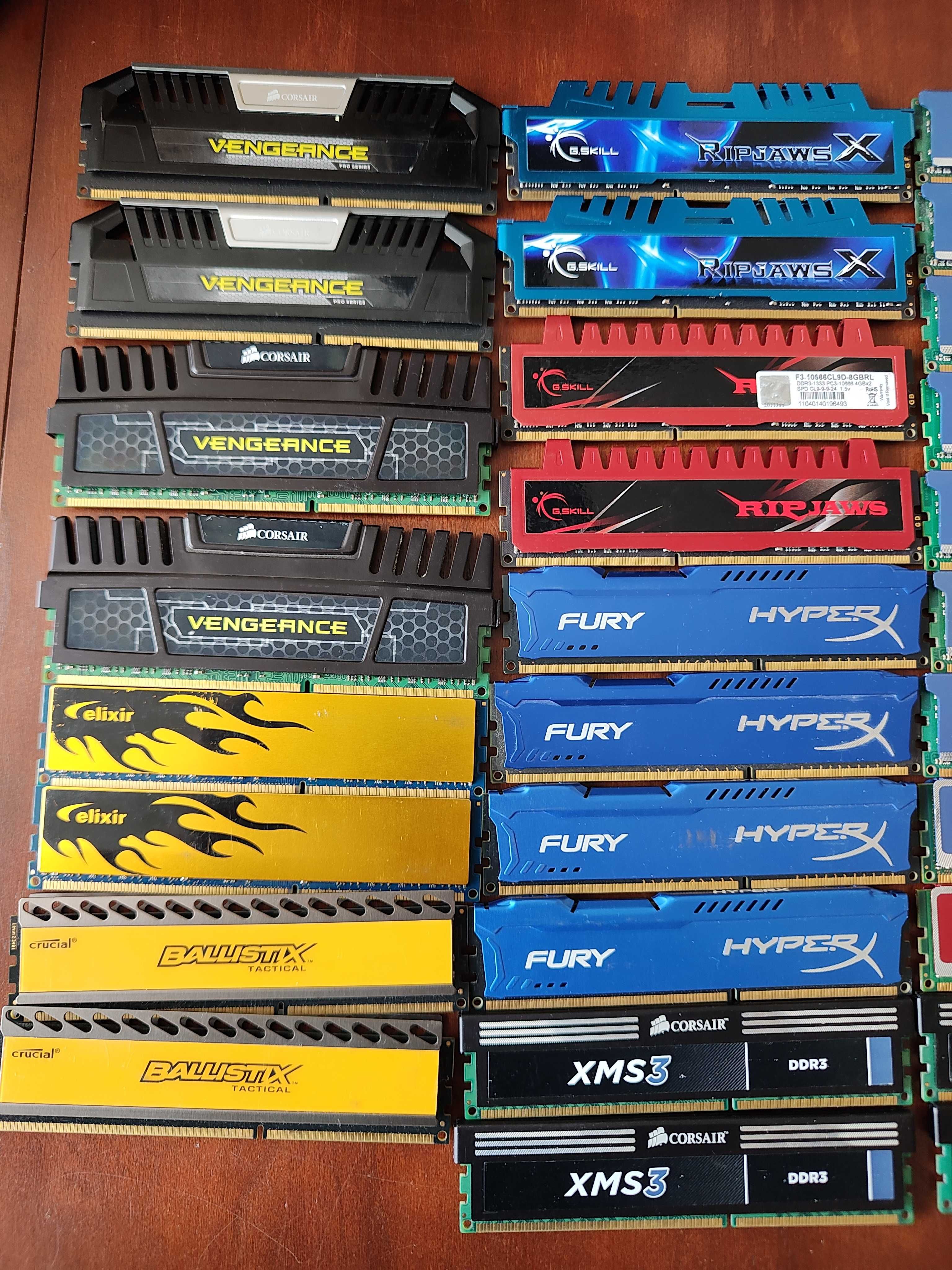 35x pamięć RAM 4GB DDR3 PC3 G.Skill, HyperX, Vengeance, XMS3 Mix DIMM