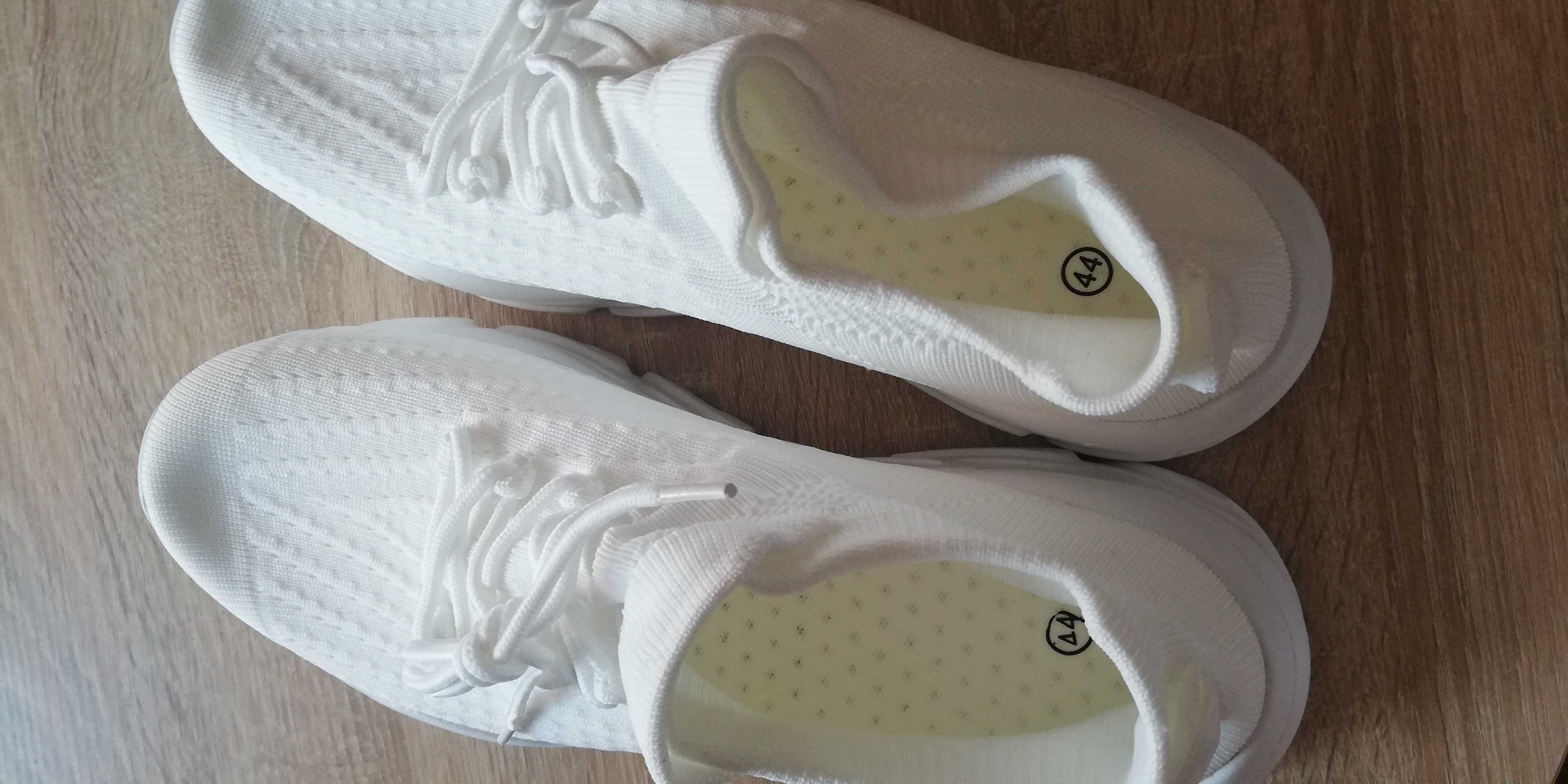 Buty męskie 44 nowe białe siatkowe