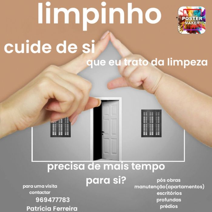 Faço limpeza 8€ há hora
