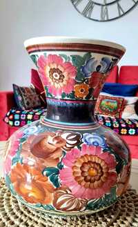 Fajans Koło recznie malowany wielki wazon