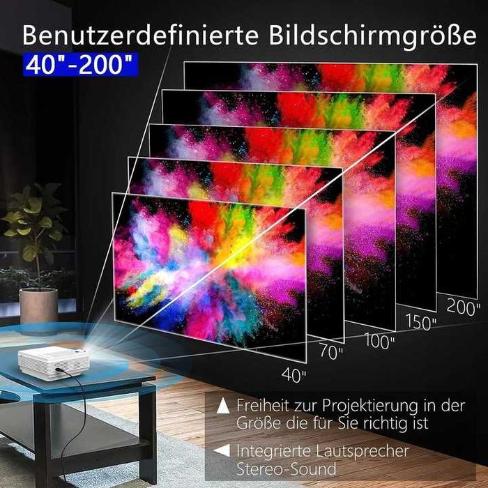Projektor Staratlas, 5G WiFi Bluetooth Full HD, 12000 lum jak za darmo