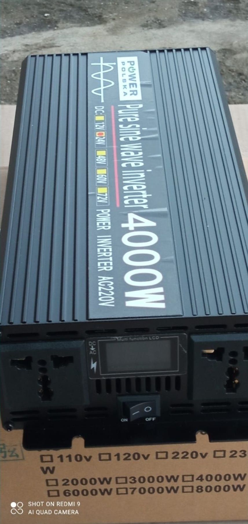 Przetwornica prądu 24V, czysty sinus 4000W, inwerter ,falownik