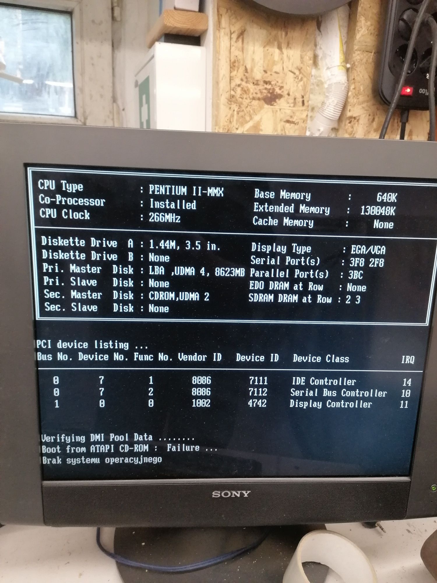 Stary komputer, Pentium II 266MHz MMX