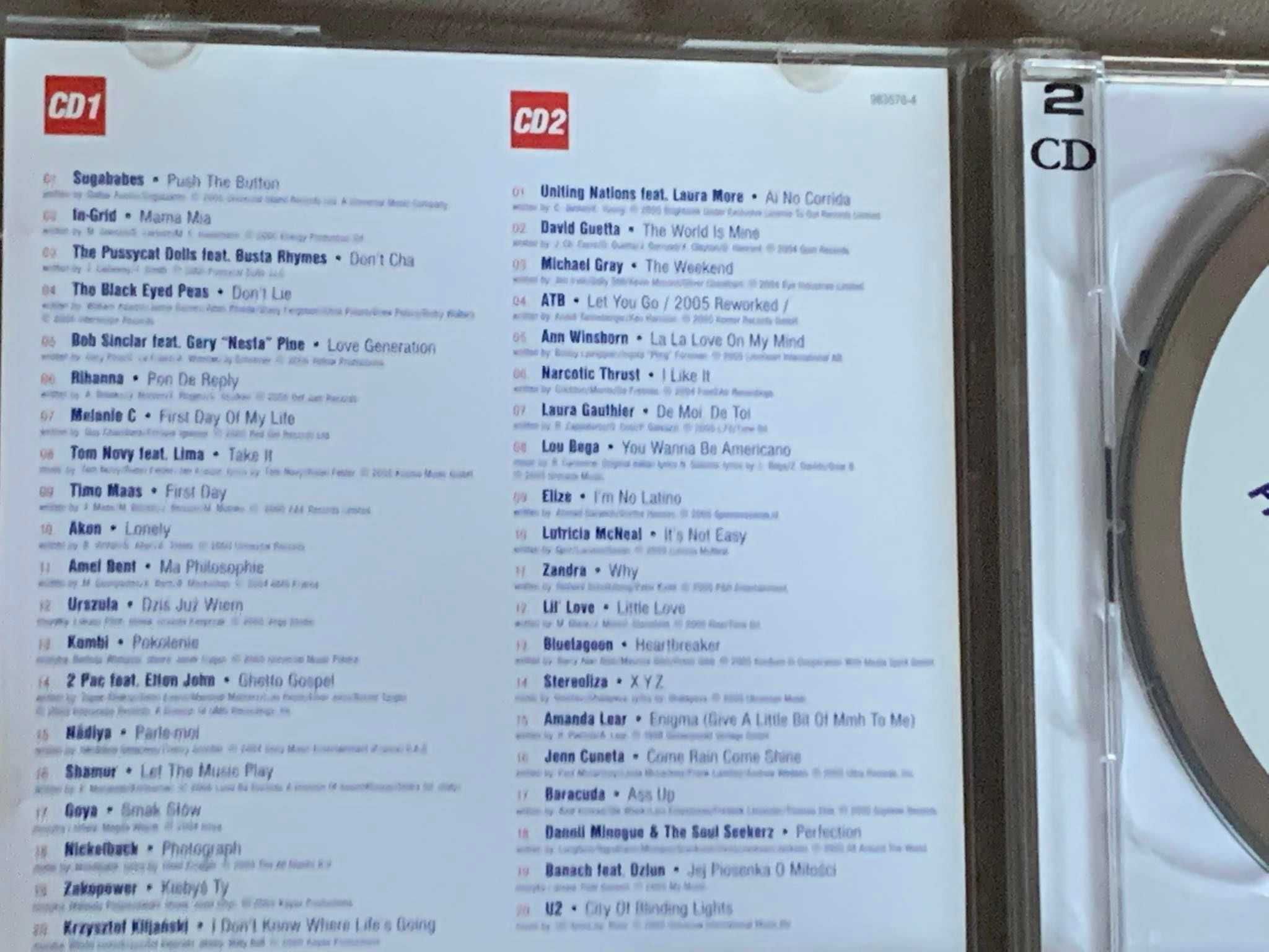 Radio ZET - Czułe Granie - Przeboje 2005/2006 - 2CD- stan EXTRA!