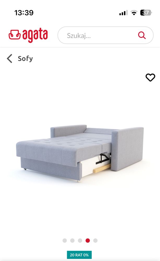 Sofa rozkładana Mondo z Agata Meble