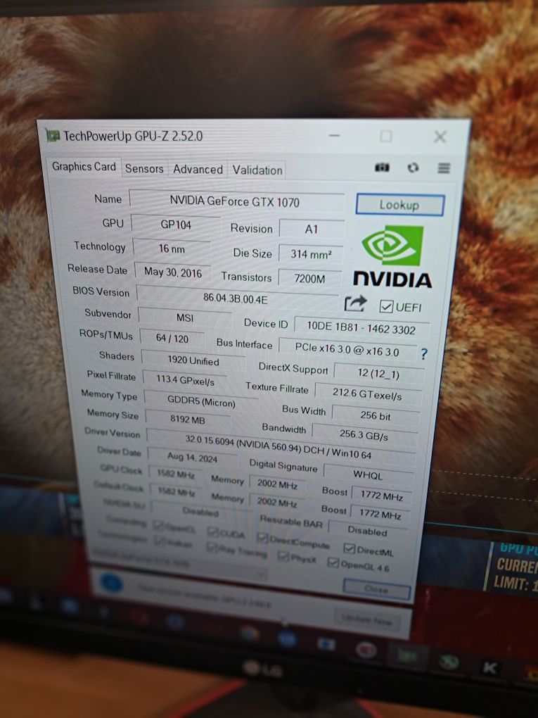 Видеокарта КАК НОВАЯ MSI GTX 1070 Ti 8GB  пломба