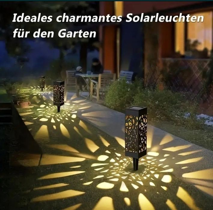 Przepiękny komplet 6 dużych lamp solarnych LED!