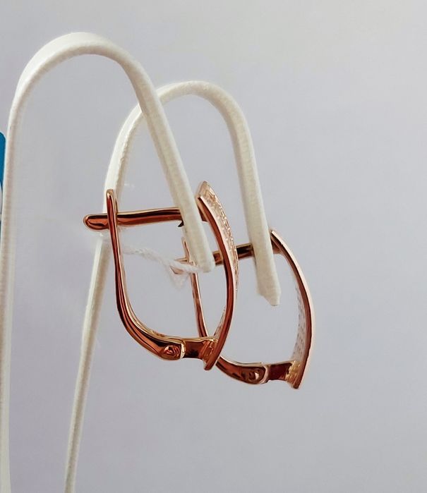 Золоті сережки "Яскравий Лабіринт" 585 проба нові