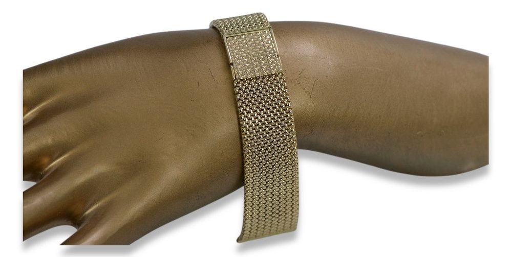 Złota bransoleta 14k 585 do zegarka męskiego Geneve mbw014y Poznań