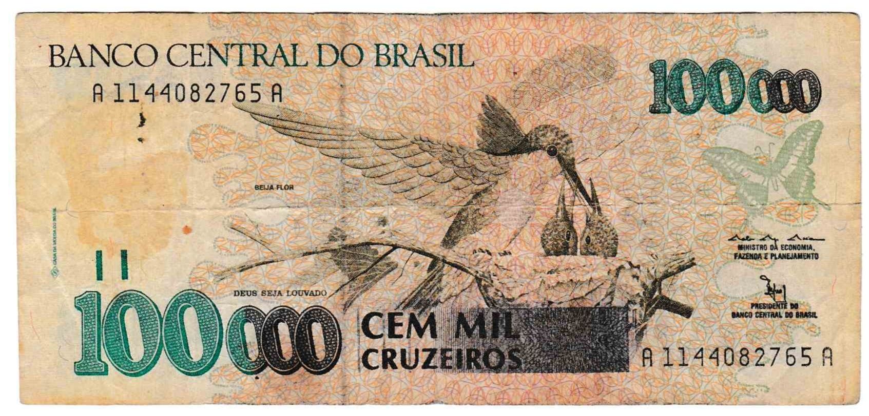 Nota de 100.000 Cruzeiros