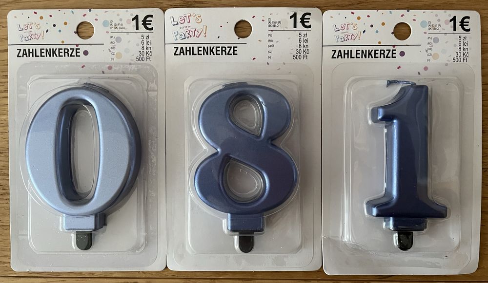 Świeczki na tort - nowe