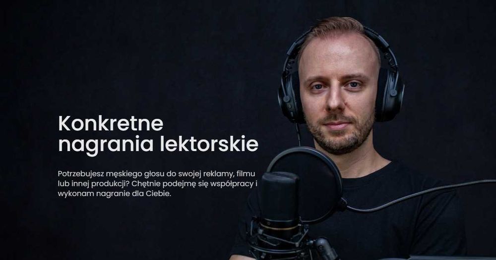 Lektor - reklama, voice-over, komunikaty - własne studio nagraniowe