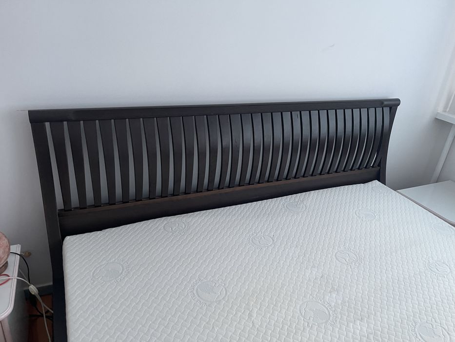 Lóżko materac 180x200 tempur i drewno