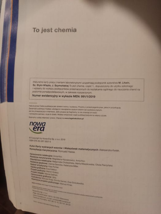 Maturalne karty pracy to jest chemia dla LO i technikum zakres rozszer