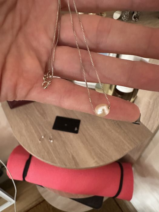 Серебрянный набор, натуральный жемчуг,серьги с жемчугом