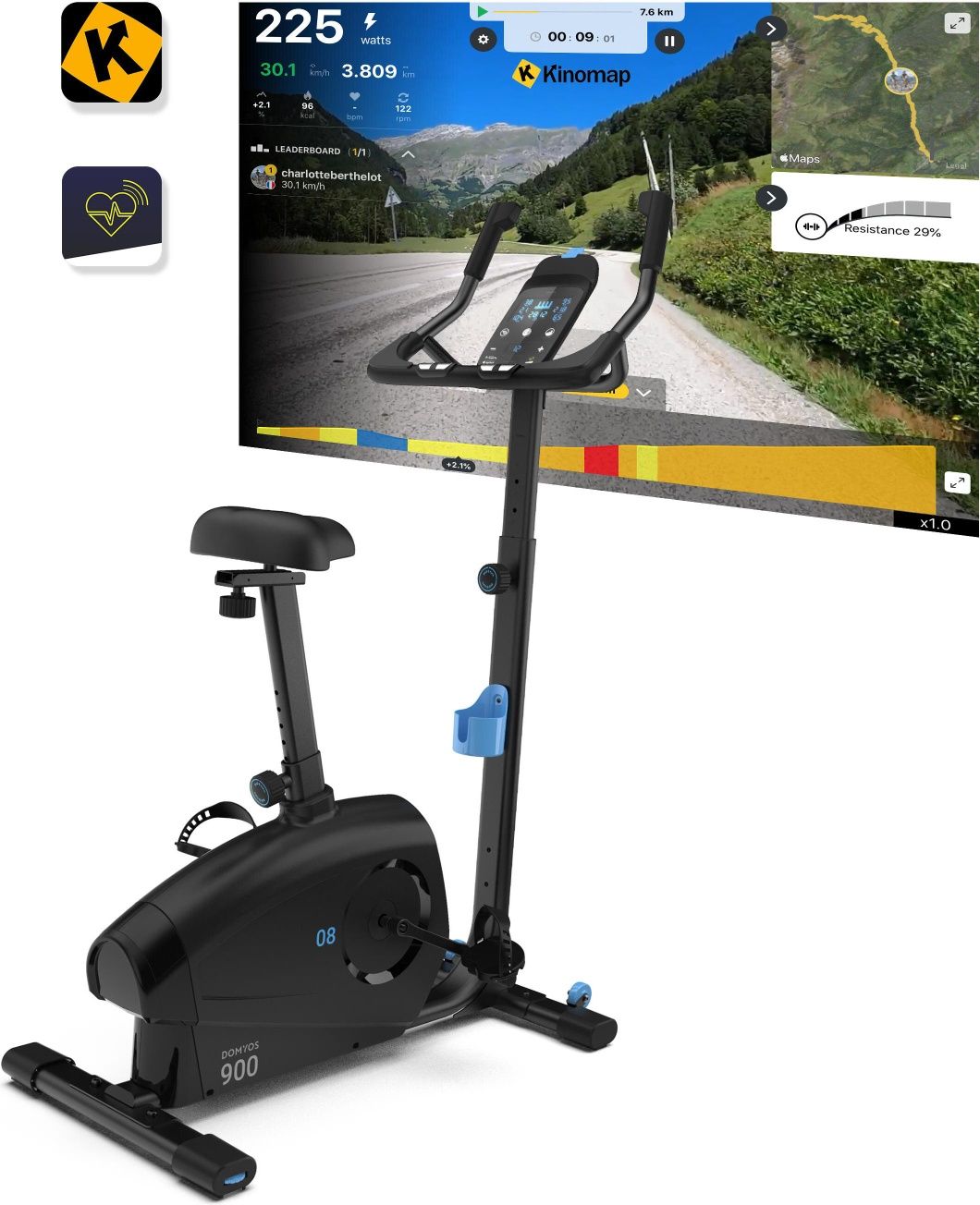 Bicicleta estatica domyos eb 900