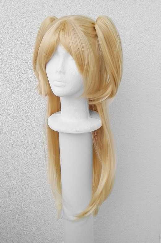 Yuzu Aihara peruka blond z kitkami długa z grzywką cosplay wig Citrus